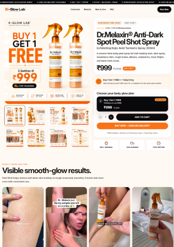 K-Glow Lab Peel Shot Product Page