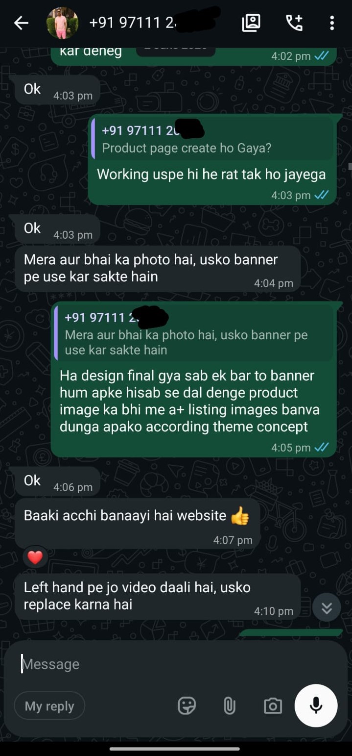 WhatsApp Review Siddhi Naturals